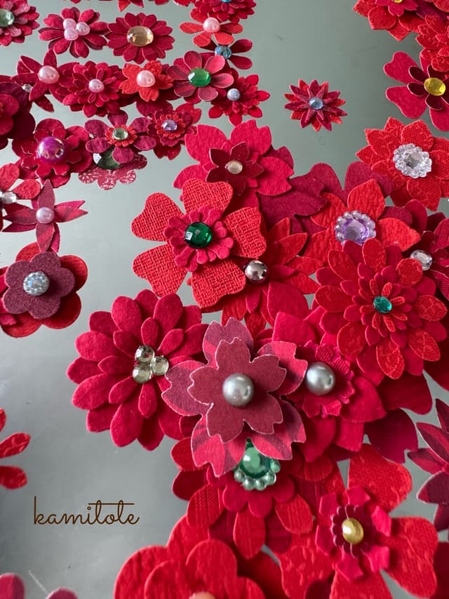 Red Flowers Two Sizes (1.5-2.5cm)